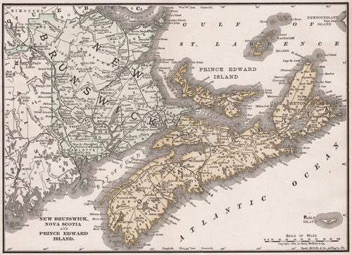 New Brunswick Nova Scotia Prince Edward Island 1891